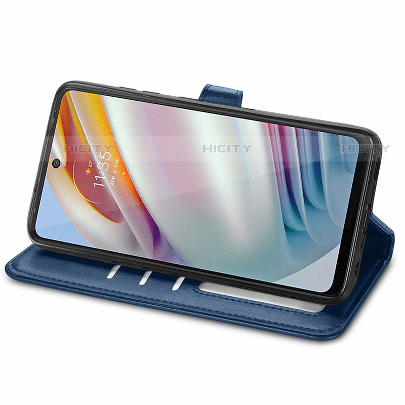 Handytasche Stand Schutzhülle Flip Leder Hülle S05D für Motorola Moto G60