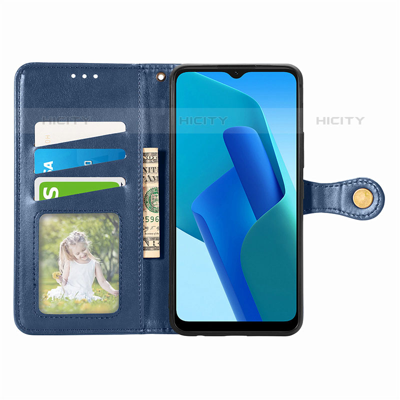 Handytasche Stand Schutzhülle Flip Leder Hülle S05D für Oppo A16K groß