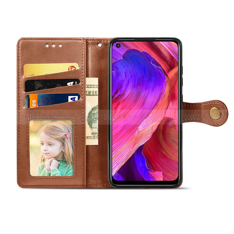 Handytasche Stand Schutzhülle Flip Leder Hülle S05D für Oppo A54 5G groß