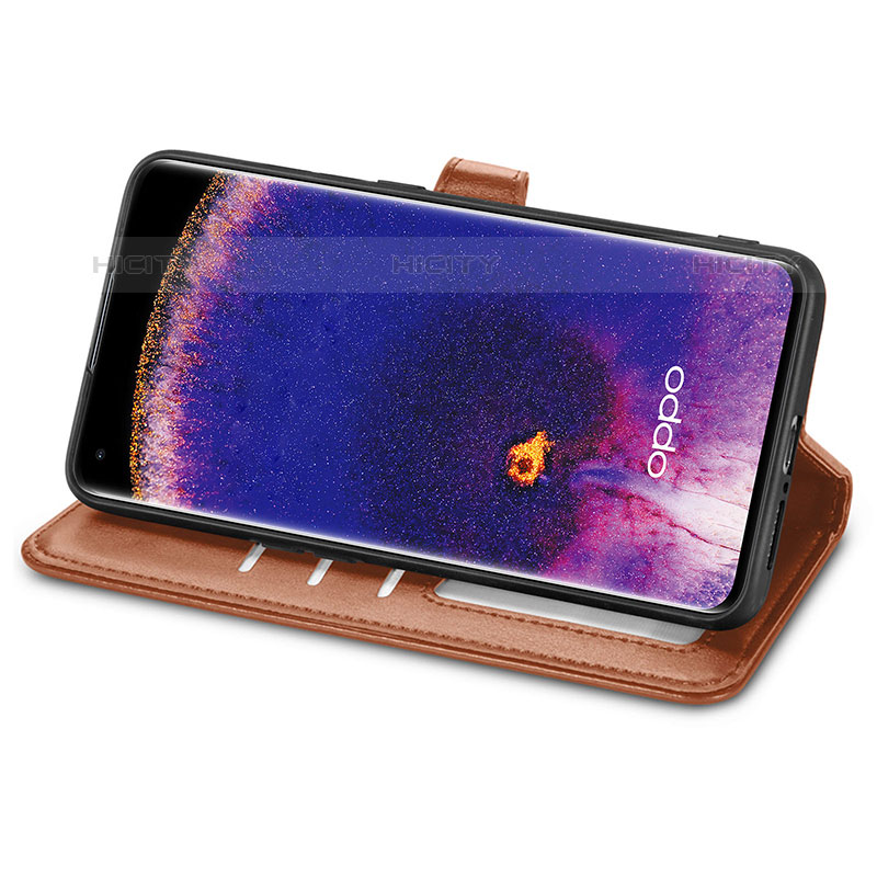 Handytasche Stand Schutzhülle Flip Leder Hülle S05D für Oppo Find X5 Pro 5G groß