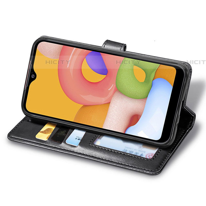 Handytasche Stand Schutzhülle Flip Leder Hülle S05D für Samsung Galaxy A01 SM-A015