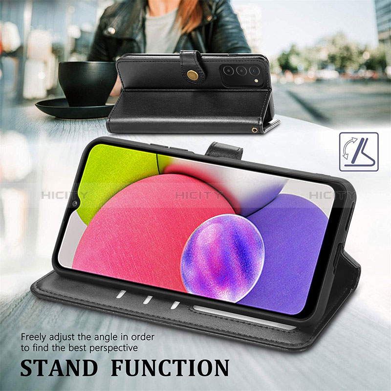 Handytasche Stand Schutzhülle Flip Leder Hülle S05D für Samsung Galaxy A02s