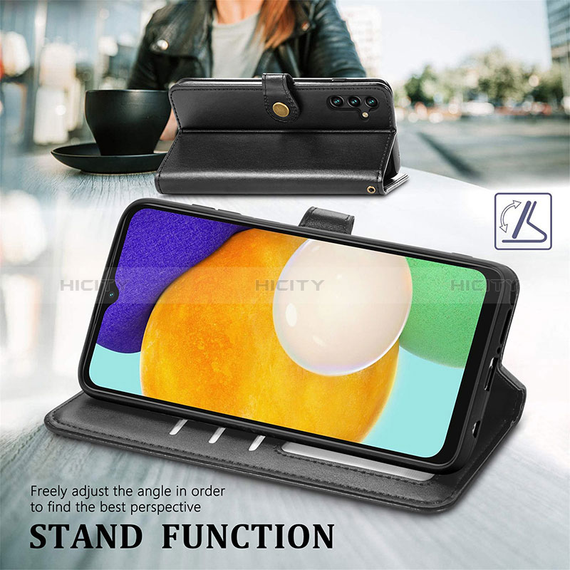 Handytasche Stand Schutzhülle Flip Leder Hülle S05D für Samsung Galaxy A04s groß