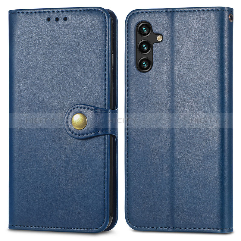 Handytasche Stand Schutzhülle Flip Leder Hülle S05D für Samsung Galaxy A04s Blau Plus