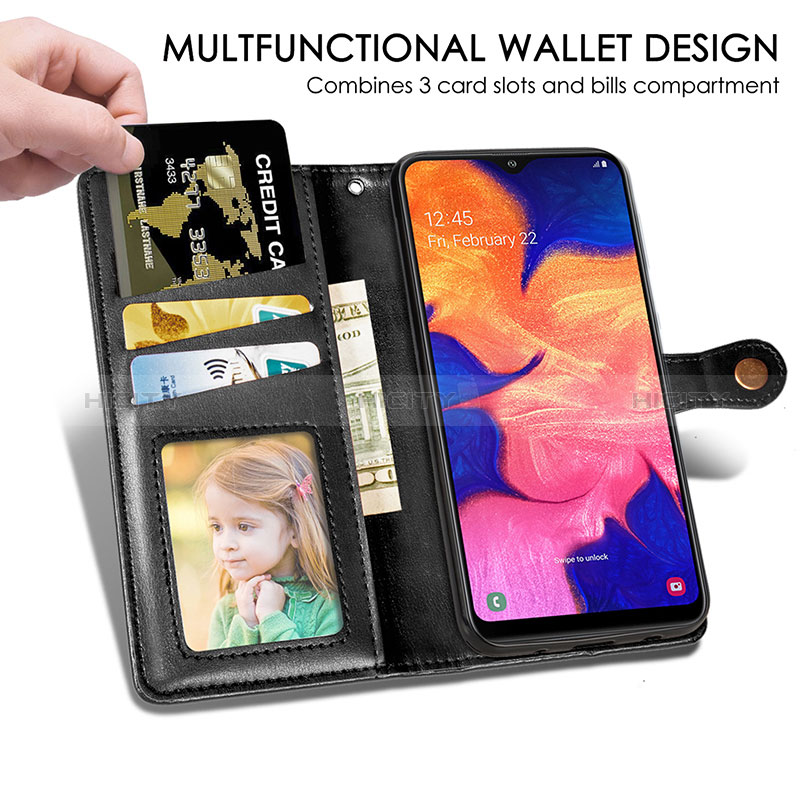 Handytasche Stand Schutzhülle Flip Leder Hülle S05D für Samsung Galaxy A10