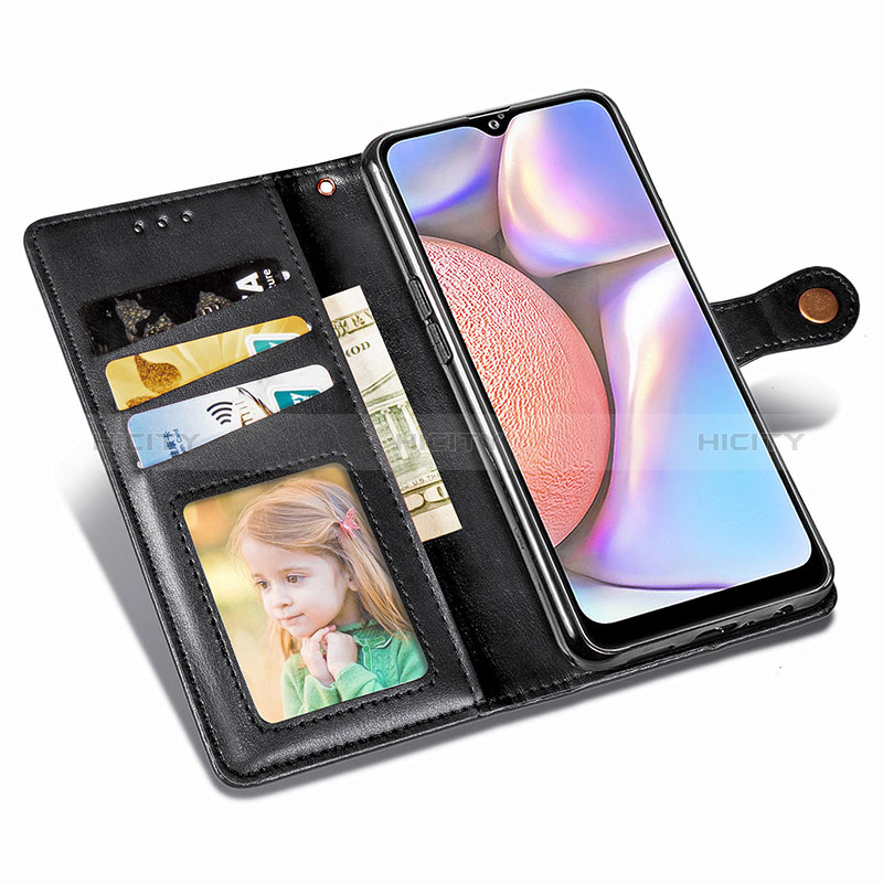 Handytasche Stand Schutzhülle Flip Leder Hülle S05D für Samsung Galaxy A10s groß