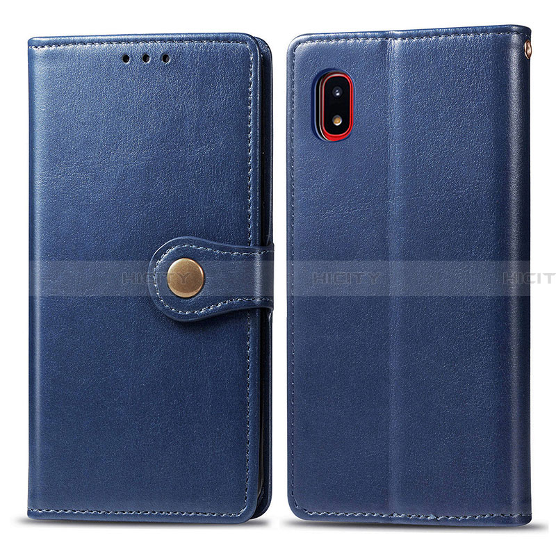 Handytasche Stand Schutzhülle Flip Leder Hülle S05D für Samsung Galaxy A20 SC-02M SCV46 Blau Plus