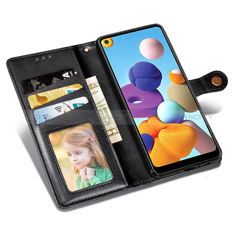 Handytasche Stand Schutzhülle Flip Leder Hülle S05D für Samsung Galaxy A21