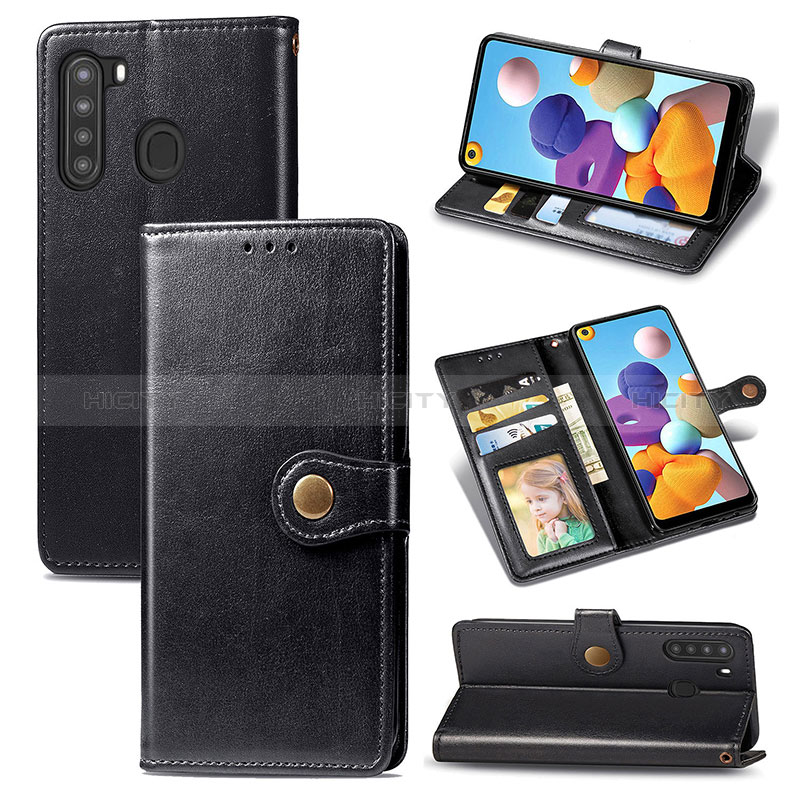 Handytasche Stand Schutzhülle Flip Leder Hülle S05D für Samsung Galaxy A21