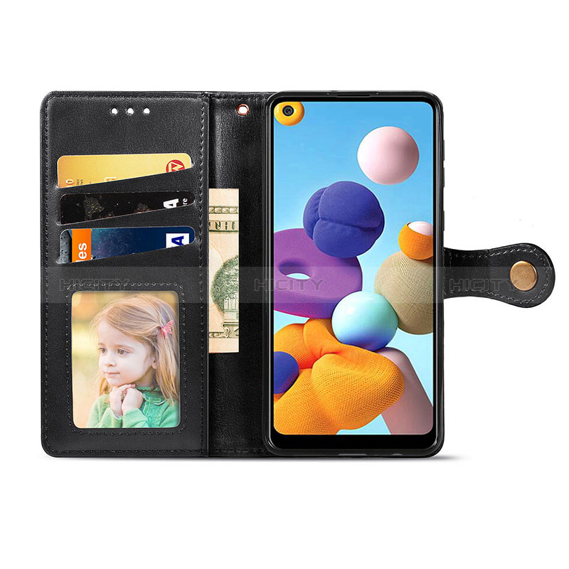 Handytasche Stand Schutzhülle Flip Leder Hülle S05D für Samsung Galaxy A21