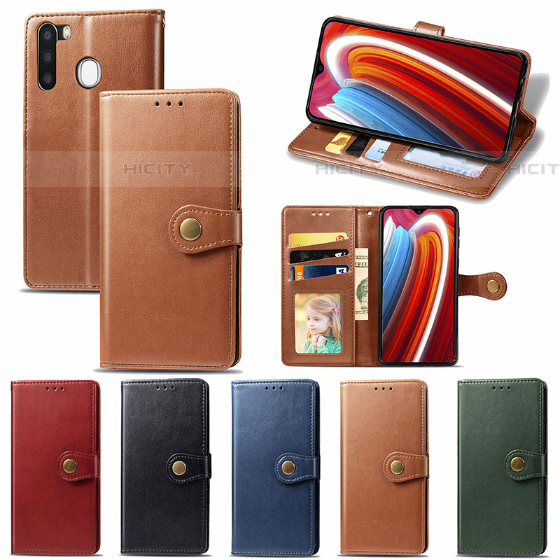 Handytasche Stand Schutzhülle Flip Leder Hülle S05D für Samsung Galaxy A21 European groß