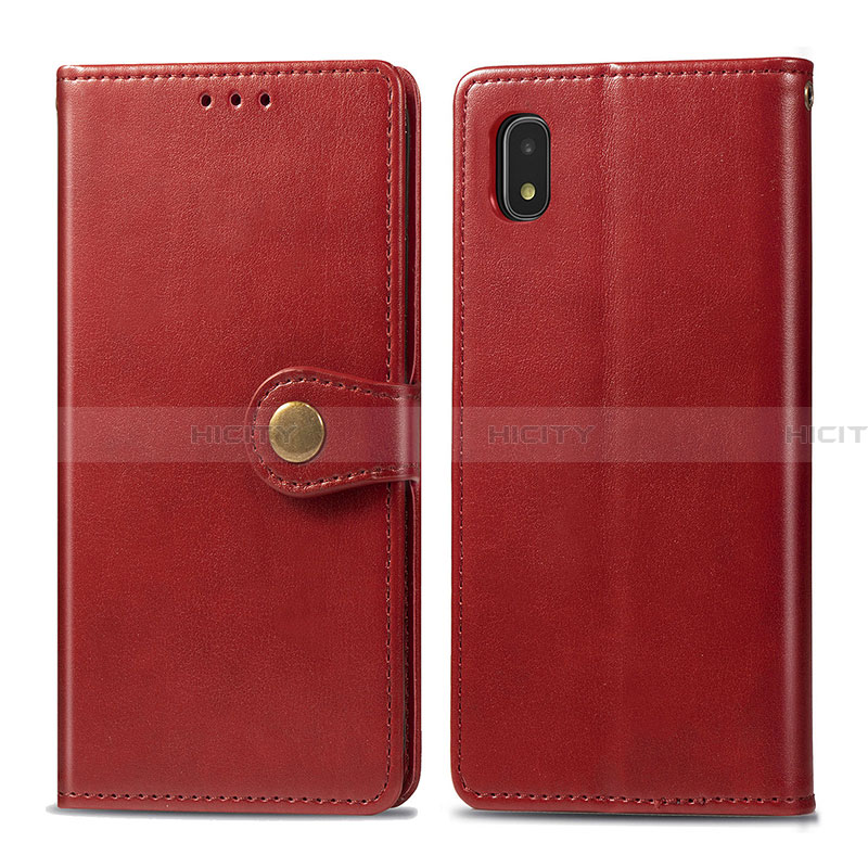 Handytasche Stand Schutzhülle Flip Leder Hülle S05D für Samsung Galaxy A21 SC-42A Rot Plus