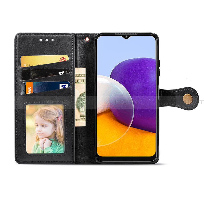 Handytasche Stand Schutzhülle Flip Leder Hülle S05D für Samsung Galaxy A22 5G groß