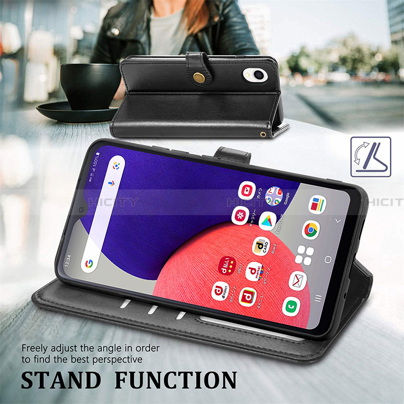 Handytasche Stand Schutzhülle Flip Leder Hülle S05D für Samsung Galaxy A22 5G SC-56B