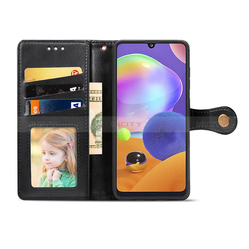 Handytasche Stand Schutzhülle Flip Leder Hülle S05D für Samsung Galaxy A31 groß