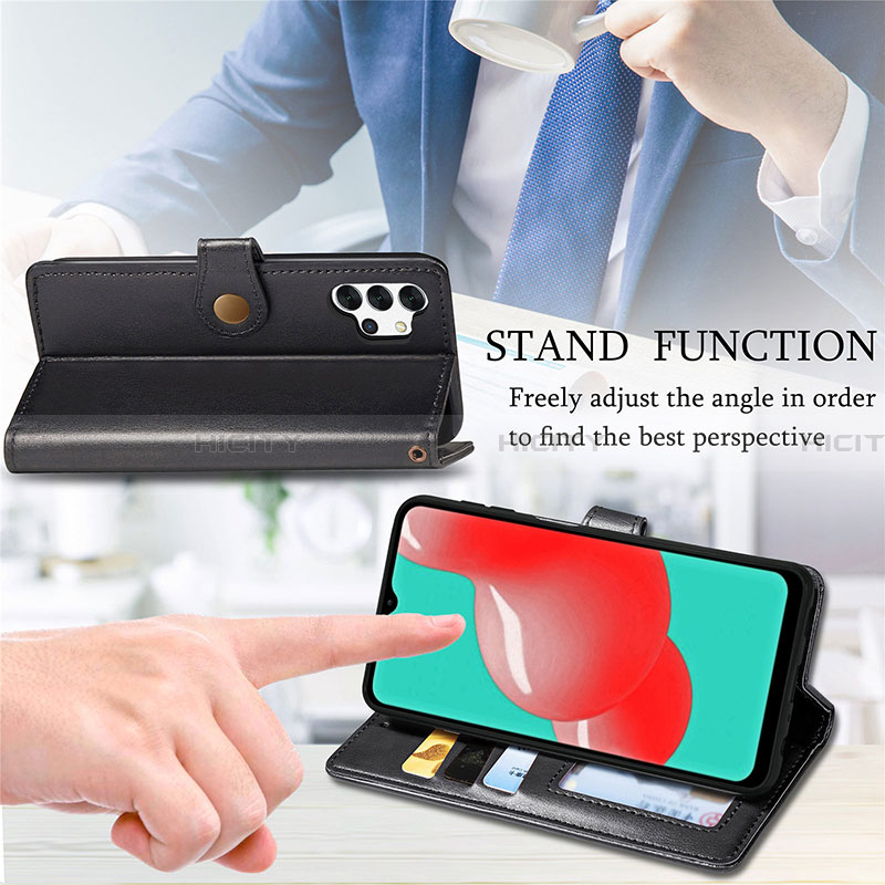 Handytasche Stand Schutzhülle Flip Leder Hülle S05D für Samsung Galaxy A32 5G groß