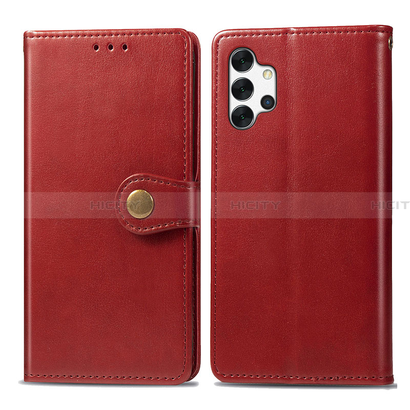 Handytasche Stand Schutzhülle Flip Leder Hülle S05D für Samsung Galaxy A32 5G Rot Plus