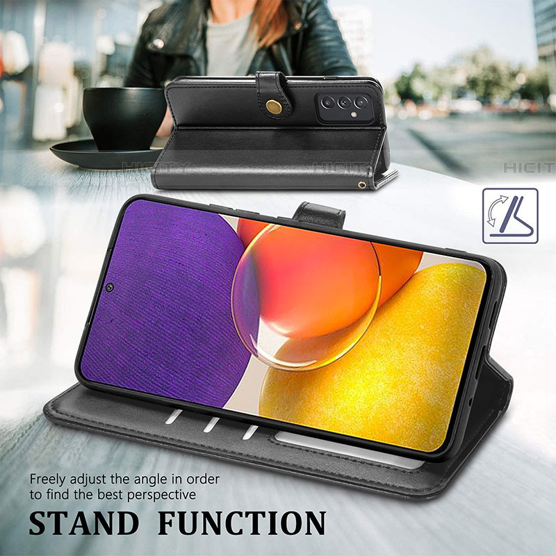 Handytasche Stand Schutzhülle Flip Leder Hülle S05D für Samsung Galaxy A34 5G groß