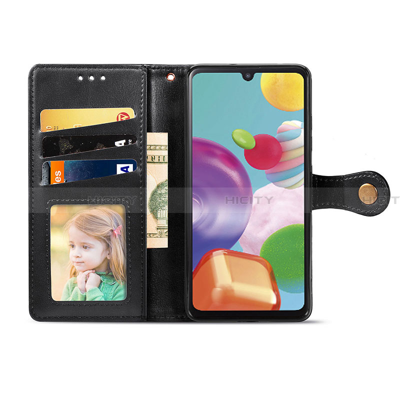 Handytasche Stand Schutzhülle Flip Leder Hülle S05D für Samsung Galaxy A41 SC-41A groß