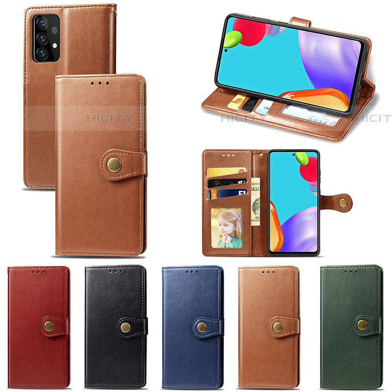 Handytasche Stand Schutzhülle Flip Leder Hülle S05D für Samsung Galaxy A52 4G groß