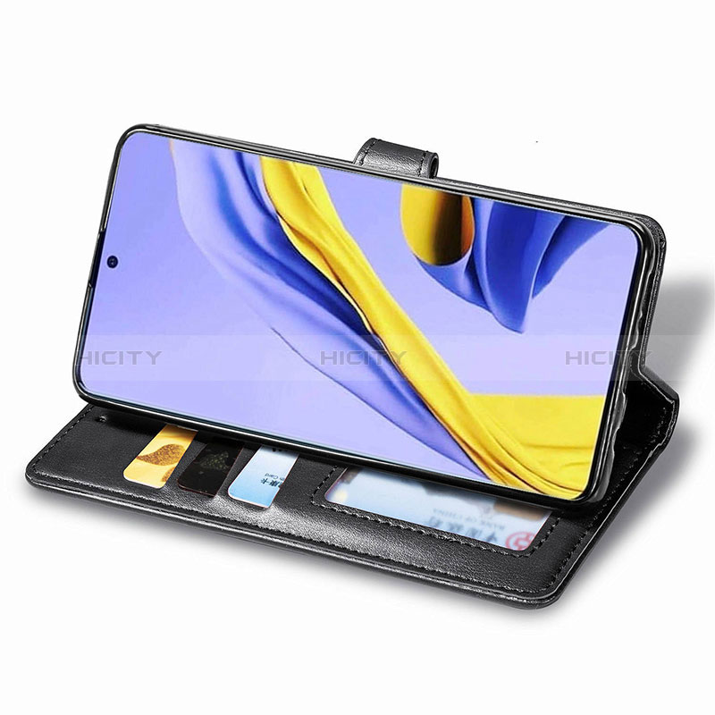 Handytasche Stand Schutzhülle Flip Leder Hülle S05D für Samsung Galaxy A71 5G groß