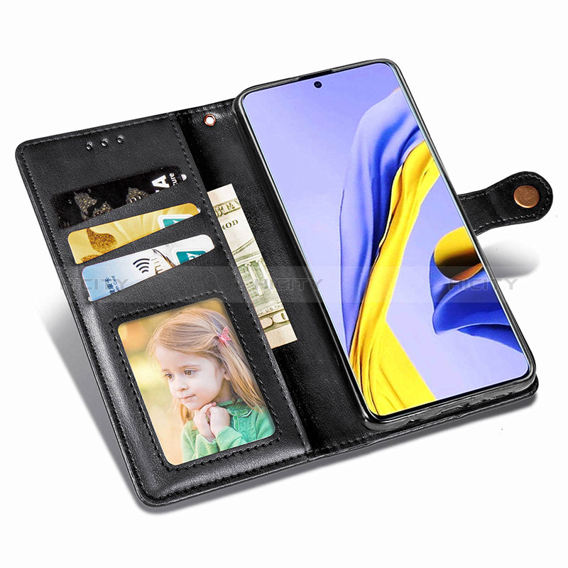 Handytasche Stand Schutzhülle Flip Leder Hülle S05D für Samsung Galaxy A71 5G groß