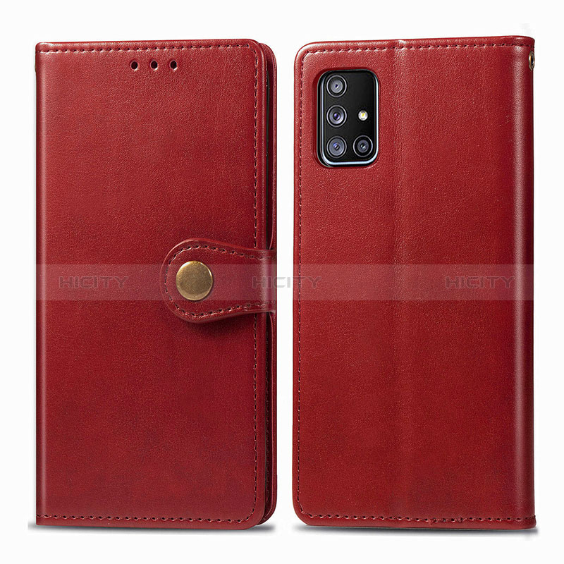 Handytasche Stand Schutzhülle Flip Leder Hülle S05D für Samsung Galaxy A71 5G Rot Plus