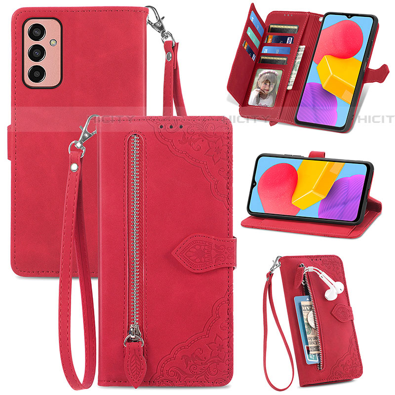 Handytasche Stand Schutzhülle Flip Leder Hülle S05D für Samsung Galaxy F13 4G Rot