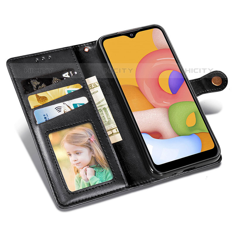 Handytasche Stand Schutzhülle Flip Leder Hülle S05D für Samsung Galaxy M01