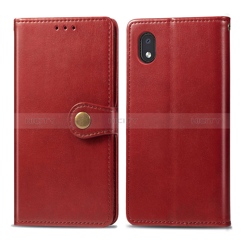 Handytasche Stand Schutzhülle Flip Leder Hülle S05D für Samsung Galaxy M01 Core Rot Plus