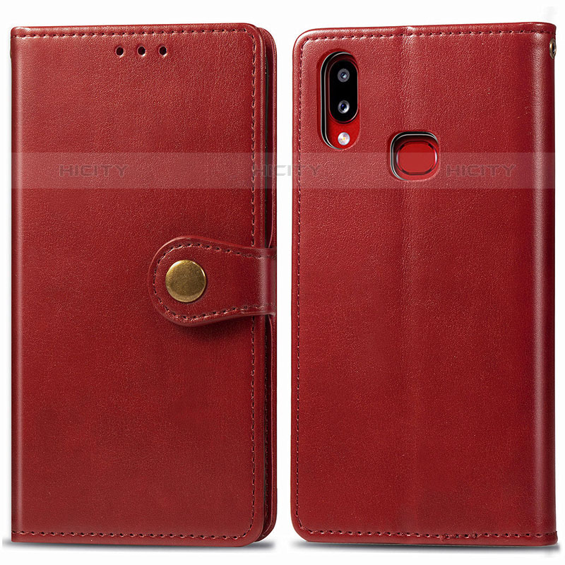 Handytasche Stand Schutzhülle Flip Leder Hülle S05D für Samsung Galaxy M01s Rot