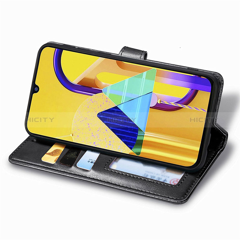 Handytasche Stand Schutzhülle Flip Leder Hülle S05D für Samsung Galaxy M21 groß