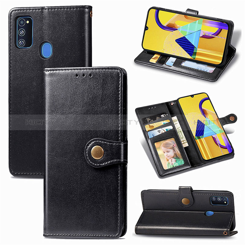 Handytasche Stand Schutzhülle Flip Leder Hülle S05D für Samsung Galaxy M21 groß