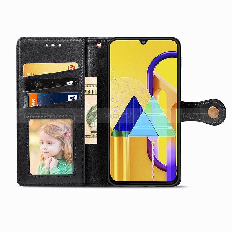 Handytasche Stand Schutzhülle Flip Leder Hülle S05D für Samsung Galaxy M21 groß