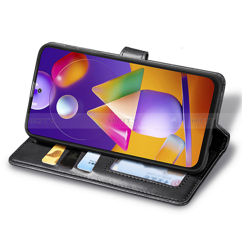 Handytasche Stand Schutzhülle Flip Leder Hülle S05D für Samsung Galaxy M31s groß