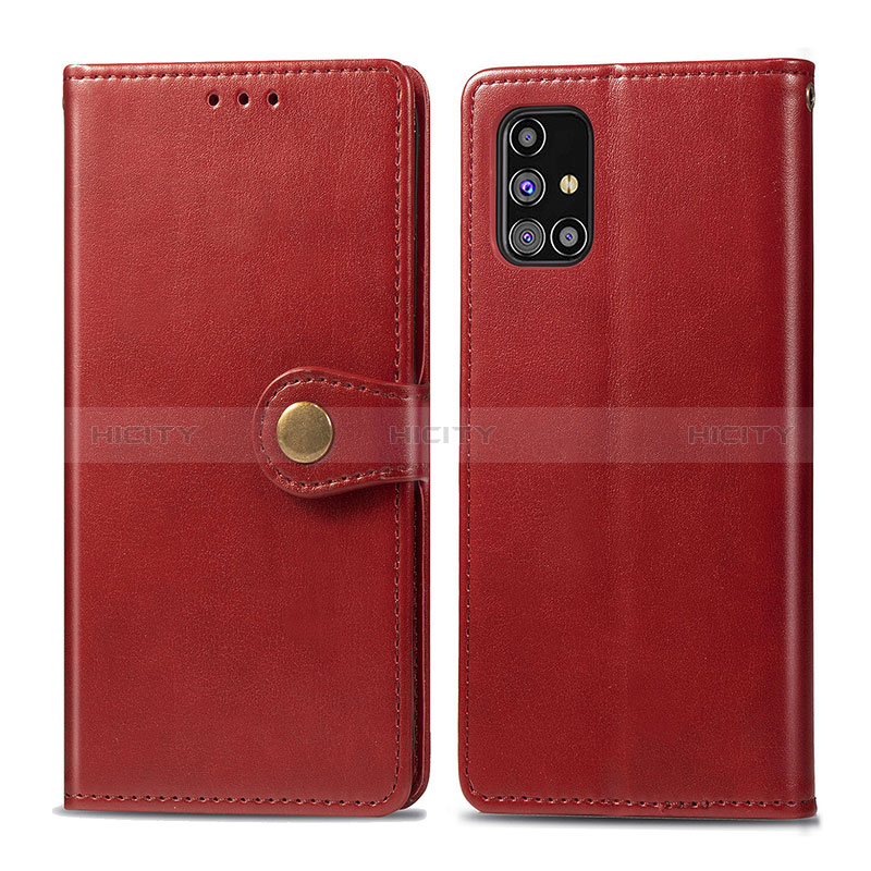 Handytasche Stand Schutzhülle Flip Leder Hülle S05D für Samsung Galaxy M31s Rot