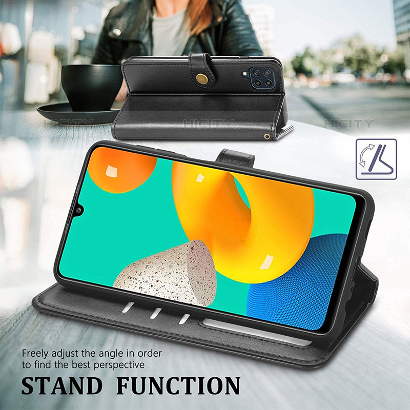 Handytasche Stand Schutzhülle Flip Leder Hülle S05D für Samsung Galaxy M32 4G groß