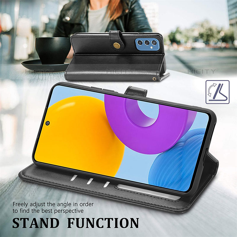 Handytasche Stand Schutzhülle Flip Leder Hülle S05D für Samsung Galaxy M52 5G groß