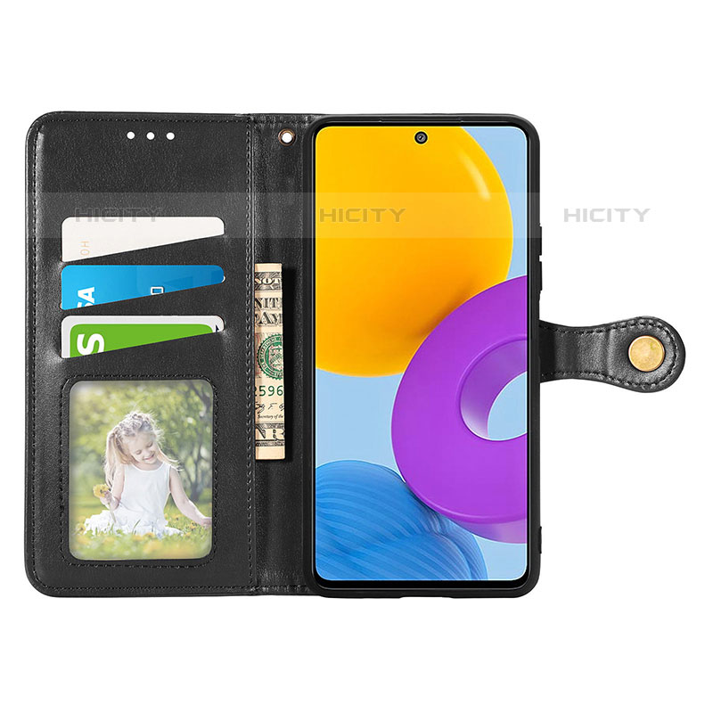 Handytasche Stand Schutzhülle Flip Leder Hülle S05D für Samsung Galaxy M52 5G groß