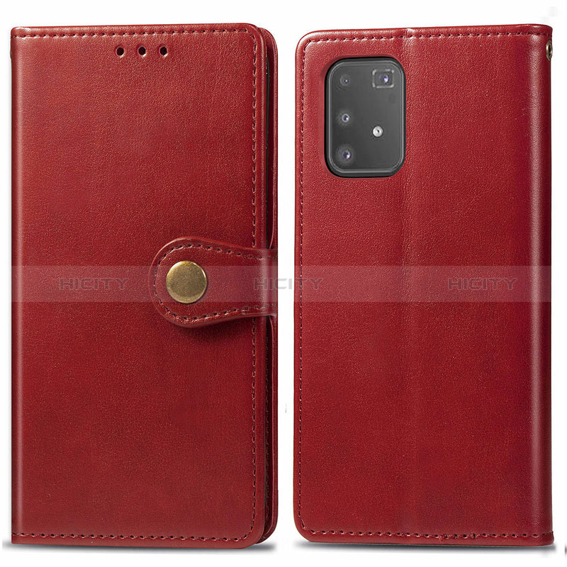 Handytasche Stand Schutzhülle Flip Leder Hülle S05D für Samsung Galaxy M80S Rot Plus