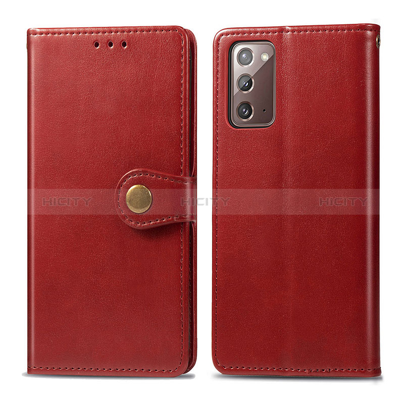 Handytasche Stand Schutzhülle Flip Leder Hülle S05D für Samsung Galaxy Note 20 5G Rot