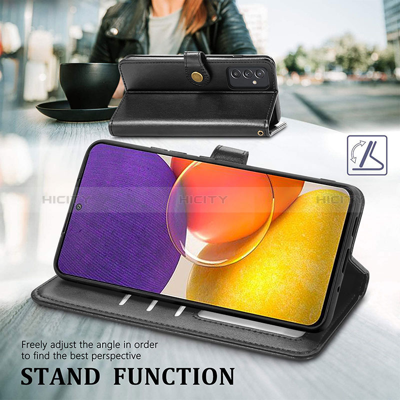 Handytasche Stand Schutzhülle Flip Leder Hülle S05D für Samsung Galaxy Quantum2 5G groß