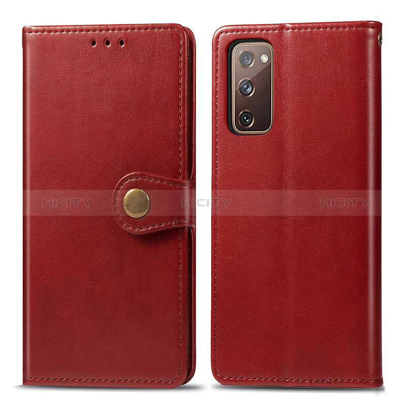 Handytasche Stand Schutzhülle Flip Leder Hülle S05D für Samsung Galaxy S20 Lite 5G Rot Plus