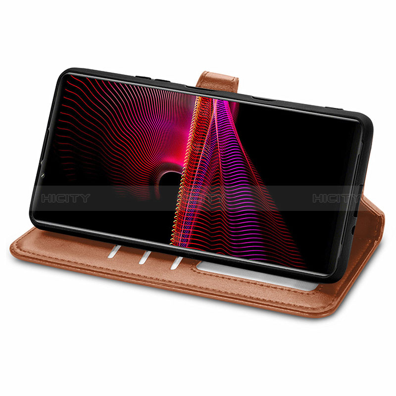 Handytasche Stand Schutzhülle Flip Leder Hülle S05D für Sony Xperia 1 III groß