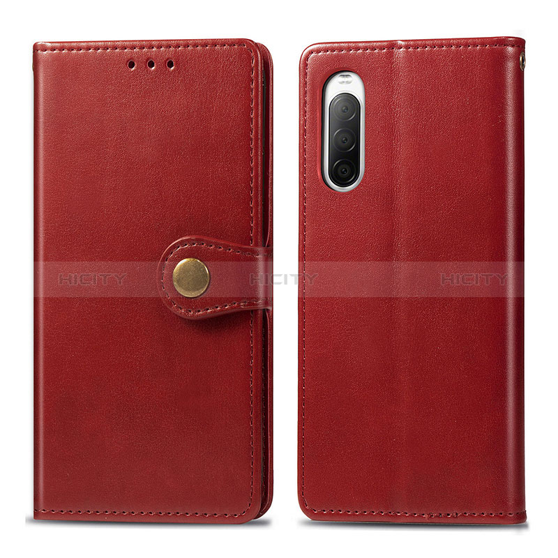 Handytasche Stand Schutzhülle Flip Leder Hülle S05D für Sony Xperia 10 II Rot