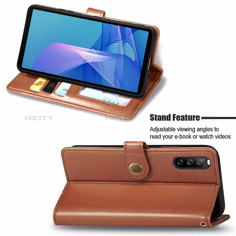 Handytasche Stand Schutzhülle Flip Leder Hülle S05D für Sony Xperia 10 III