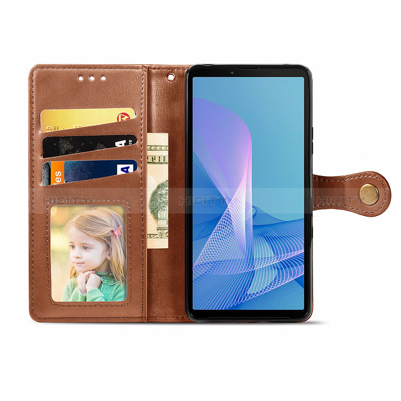 Handytasche Stand Schutzhülle Flip Leder Hülle S05D für Sony Xperia 10 III SO-52B groß