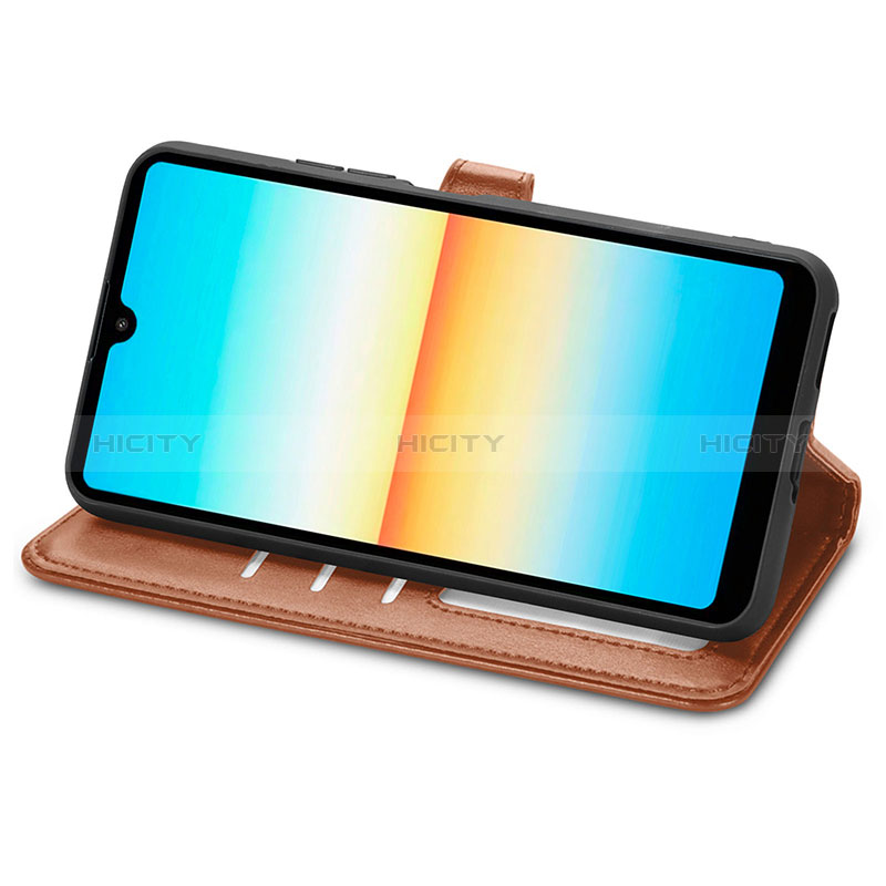 Handytasche Stand Schutzhülle Flip Leder Hülle S05D für Sony Xperia Ace III groß