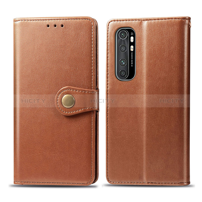 Handytasche Stand Schutzhülle Flip Leder Hülle S05D für Xiaomi Mi Note 10 Lite Braun Plus