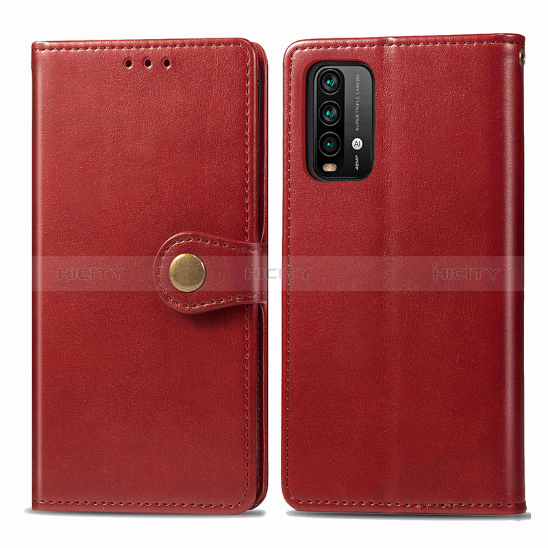 Handytasche Stand Schutzhülle Flip Leder Hülle S05D für Xiaomi Redmi 9 Power Rot Plus